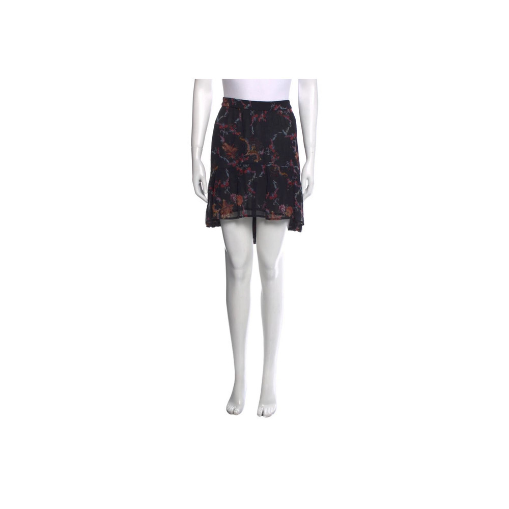 IRO Floral Print Mini Skirt Dress  Size Large Black